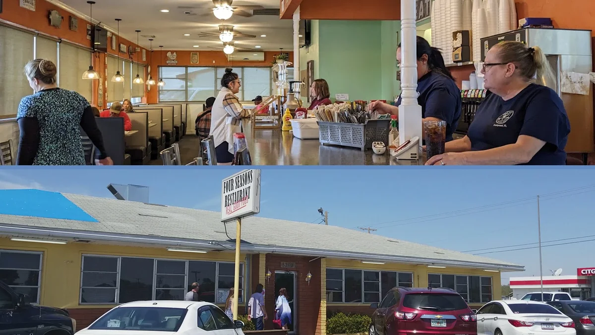 Comfort food spot with plain, unfussy seating.